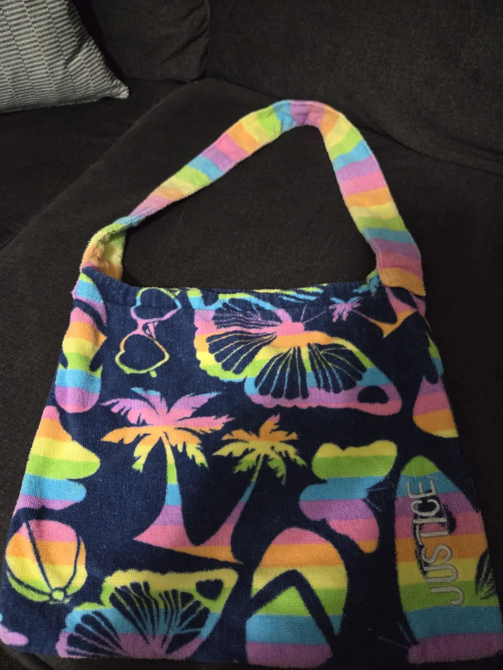 Justice Kids Rainbow Beach Bag